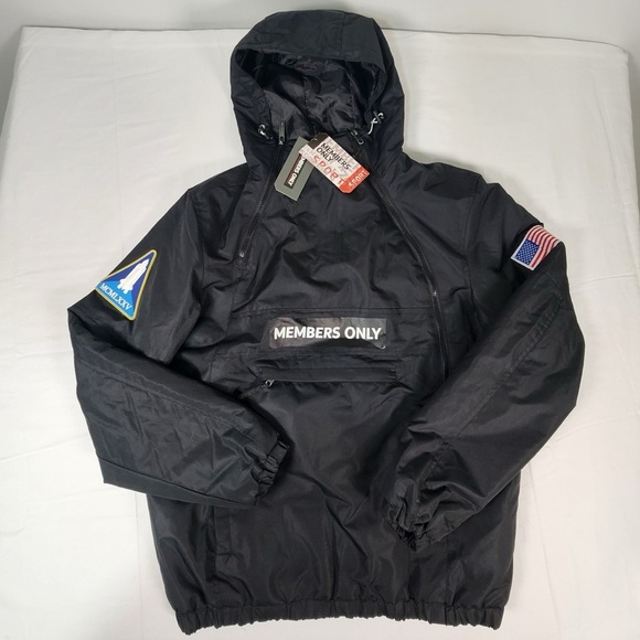 Members Only x NASA Black Anorak Jacket Men’s Size M - Picture 2 of 7